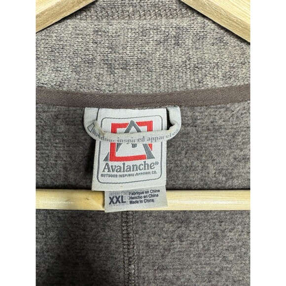 Avalanche Sweater Jacket Medium Brown Mock Neck Full Zip Pockets Mens Size XXL - Picture 7 of 14